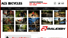 What Alsbicycles.com website looked like in 2016 (7 years ago)