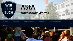 What Asta.fh-worms.de website looked like in 2016 (7 years ago)