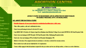 What Abortioncentre.com website looked like in 2016 (7 years ago)