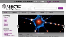 What Abbiotec.com website looked like in 2016 (7 years ago)