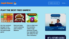 What Angelgames.co website looked like in 2016 (7 years ago)