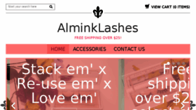 What Alminklashes.com website looked like in 2016 (7 years ago)