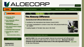 What Aloecorp.com website looked like in 2016 (7 years ago)