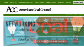 What Americancoalcouncil.org website looked like in 2016 (7 years ago)