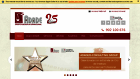 What Adade.es website looked like in 2016 (7 years ago)