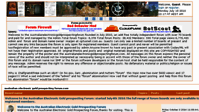 What Australianelectronicgoldprospectingforum.com website looked like in 2016 (7 years ago)