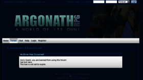 What Argonathrpg.com website looked like in 2016 (7 years ago)