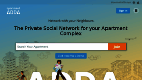 What Apartmentadda.com website looked like in 2016 (7 years ago)
