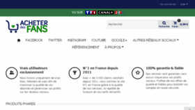 What Acheter-des-fans.com website looked like in 2016 (7 years ago)