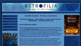 What Astro-filia.de website looked like in 2016 (7 years ago)