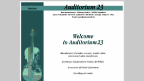 What Auditorium23.de website looked like in 2016 (7 years ago)