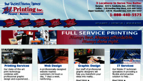 What A-1printinginc.com website looked like in 2016 (7 years ago)
