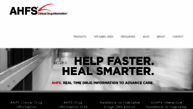 What Ahfsdruginformation.com website looked like in 2016 (7 years ago)