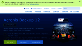 What Acronis.co.uk website looked like in 2016 (7 years ago)