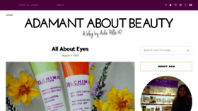 What Adamantaboutbeauty.com website looked like in 2016 (7 years ago)