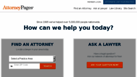 What Attorneypages.com website looked like in 2016 (7 years ago)