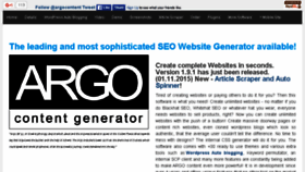 What Argo-content.com website looked like in 2016 (7 years ago)