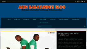 What Akinbabatunde.com website looked like in 2016 (7 years ago)