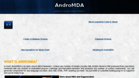What Andromda.org website looked like in 2016 (7 years ago)