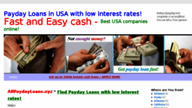 What Allpaydayloans.xyz website looked like in 2016 (7 years ago)