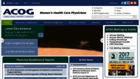 What Acog.com website looked like in 2016 (7 years ago)