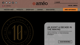 What Ameo.com website looked like in 2016 (7 years ago)