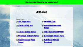What Alla.net website looked like in 2016 (7 years ago)