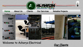 What Acharyaelectrical.com website looked like in 2016 (7 years ago)