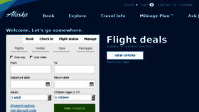 What Alaskaair.com website looked like in 2016 (7 years ago)