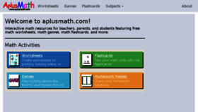 What Aplusmath.com website looked like in 2016 (7 years ago)