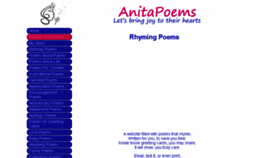 What Anitapoems.com website looked like in 2016 (7 years ago)