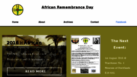 What Africanremembrance.org.uk website looked like in 2016 (7 years ago)