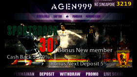 What Agen999.com website looked like in 2016 (7 years ago)
