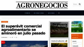 What Agronegocios.es website looked like in 2016 (7 years ago)