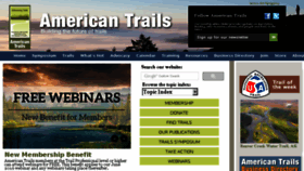 What Americantrails.org website looked like in 2016 (7 years ago)