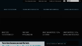 What Androgel.com website looked like in 2016 (7 years ago)