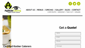 What Applausecatering.ca website looked like in 2016 (7 years ago)