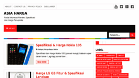 What Asiaharga.com website looked like in 2016 (7 years ago)
