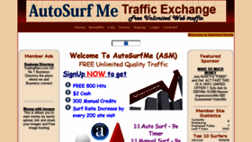 What Autosurfme.com website looked like in 2016 (7 years ago)