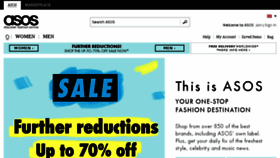 What Asos.com website looked like in 2016 (7 years ago)