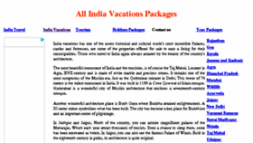 What Allindiavacations.com website looked like in 2016 (7 years ago)
