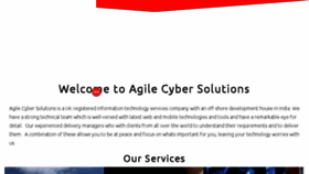 What Agilecyber.co.uk website looked like in 2016 (7 years ago)