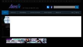 What Animetv.one website looked like in 2016 (7 years ago)