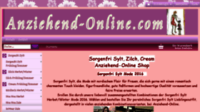 What Anziehend-online.com website looked like in 2016 (7 years ago)