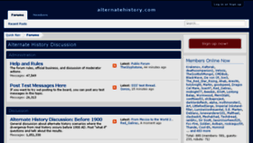 What Alternatehistory.net website looked like in 2016 (7 years ago)