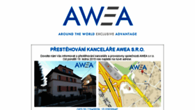 What Awea.cz website looked like in 2016 (7 years ago)