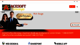 What Acesoft.ca website looked like in 2016 (8 years ago)