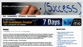 What Allaboutsuccess.com website looked like in 2016 (7 years ago)
