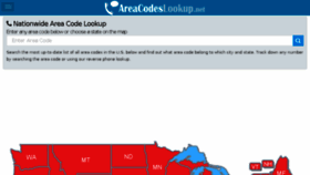 What Areacodeslookup.net website looked like in 2016 (7 years ago)