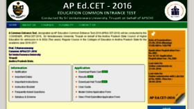What Apedcet.org website looked like in 2016 (7 years ago)